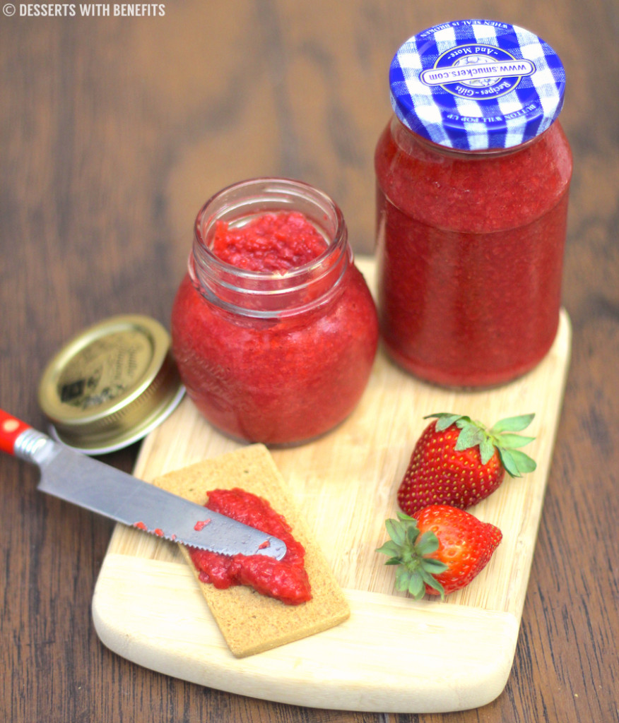 Healthy Sugar Free Strawberry Jam - Desserts with Benefits
